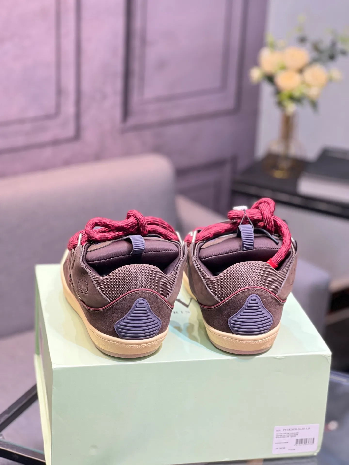 Men's men's shoes💰780 [LANVIN] Latest lace-up fashionable casual sneakers for couples High-quality CLAY couple series‼ ️ The latest trendy products of the season 🌈Many bloggers have planted grass and purchased the original open-mold customization. The upper and outsole are sewn with mark threads without edge sealing. Multiple material splicing combination design. Very versatile for fashionable and casual wear. Comfortable on the feet. Recommended for self-retention (upper cowhide + cow suede + breathable mesh) inner foot pad cowhide exclusive original open-mold clear logo rubber outsole ⚠️36-44 yards (45 custom-made)